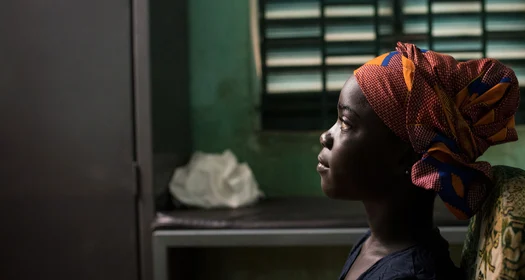 Young girl in doctor's office